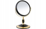 Зеркало косметическое Weisen B6"806 BLK/G Black&Gold настольное 2-стор 5-кр.ув.15 см