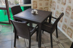 Стул B:rattan INDIANA с подлокотниками, коричневый Стул B:rattan INDIANA с подлокотниками, коричневый