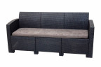 Arizona b:rattan, Диван трехместный, антрацит (3-х местная подушка) Arizona b:rattan, Диван трехместный, антрацит (3-х местная подушка)