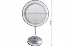 Зеркало косметическое Weisen ES23T3SACH-SCL настольное 1-стор 5-кр.ув 23 см с LED-подсветкой 4 АА ба