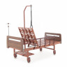 Кровать для лежачих больных с матрасом MED-MOS Е-17В ЛДСП (коричневый)